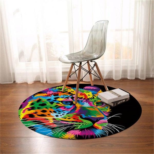 

carpets watercolor animal print the royal giraffe round carpet area rugs rainbow colorful floor mat for living room
