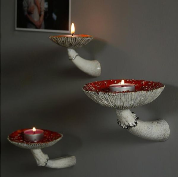 

mushroom hanging shelf bathroom shelves creative home storage mushroom wall hanger resin crafts