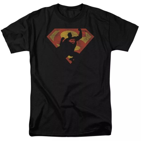 

Superman S Shield Knockout T-Shirt DC Comics Sizes S-3X NEW, White;black