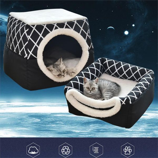 

cat beds & furniture pet bed for dogs soft nest kennel cave house sleeping bag mat pad tent pets winter warm cozy 2 size l xl colors