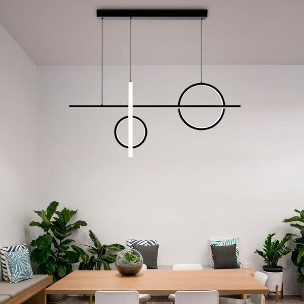 

pendant lamps nordic dining room acrylic led lights gold black dimmable lamp painted droplight indoor lighting lamparas