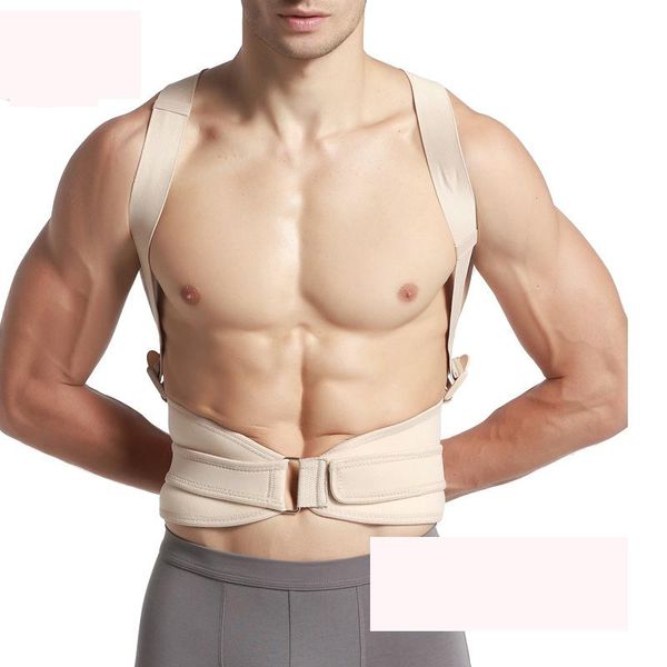 

women men magnetic posture corrector orthopedic corset back support belt pain brace correct magnets therapy, Black;blue