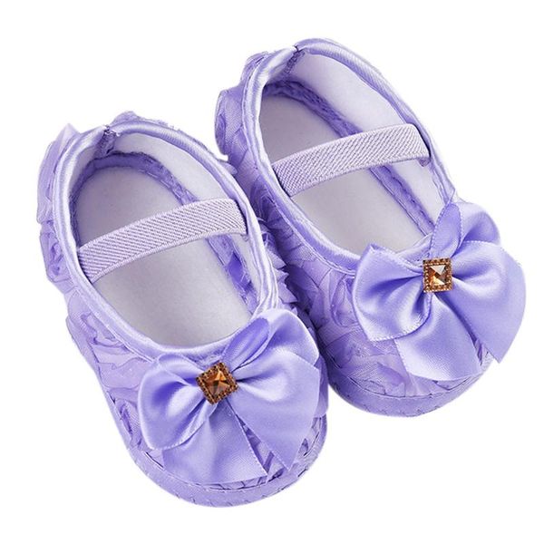 

first walkers toddler kid baby girl rose bowknot elastic band born walking shoes non-slip soft sole solid color