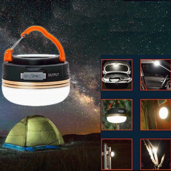 

portable lanterns usb charging led lantern working emergency lamp camping lighting tent light with magnet, hanging or magnetic lamps