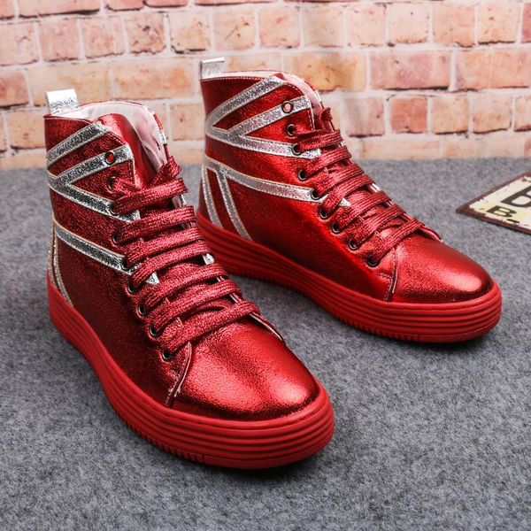

boots design men luxury fashion cow leather shoes platform boot party banquet ankle botas masculina chaussures homme zapatos, Black