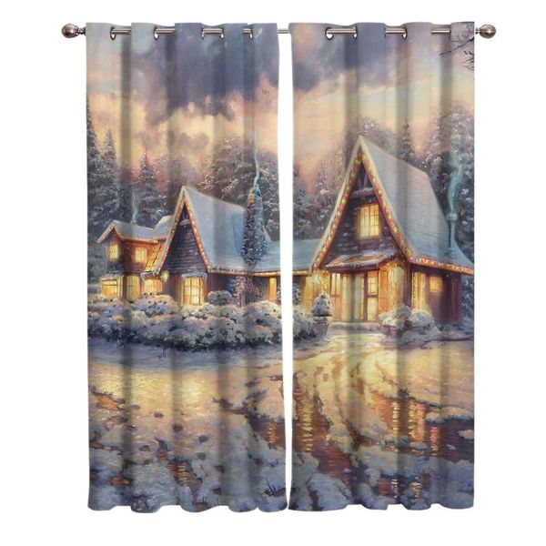 

curtain & drapes merry christmas peace town room curtains large window living outdoor bedroom decor kids panels
