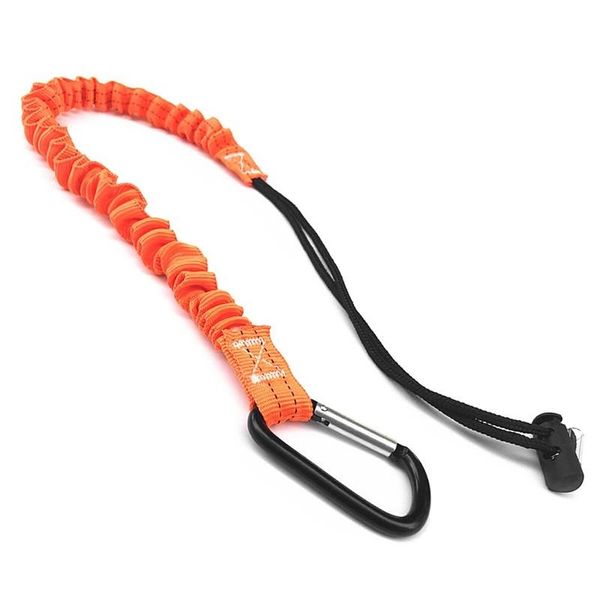 

rope retractable safety elastic climbing lanyard with carabiner 90kg bearing cords, slings and webbing