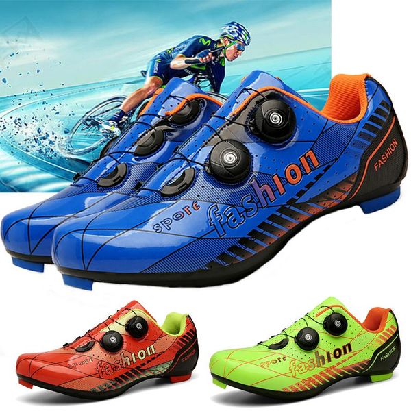 

men's self-locking double-rotating road mountain breathable lightweight non-slip racing couple cycling shoes footwear, Black