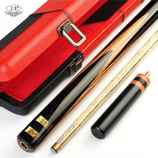 

original lp zhuoyue 3/4 snooker cue stick set 9.8mm tip gold black handle colors with case china billiard cues