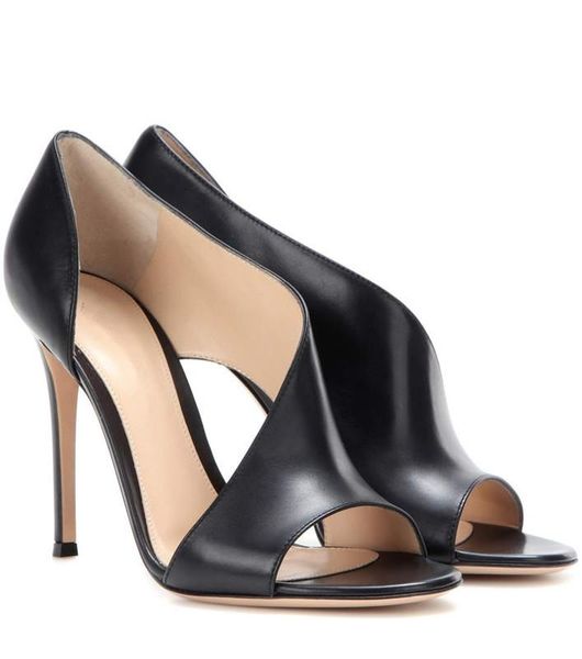 

open toe super high heels fashion fish mouth sandals 2021 women 40-43, Black