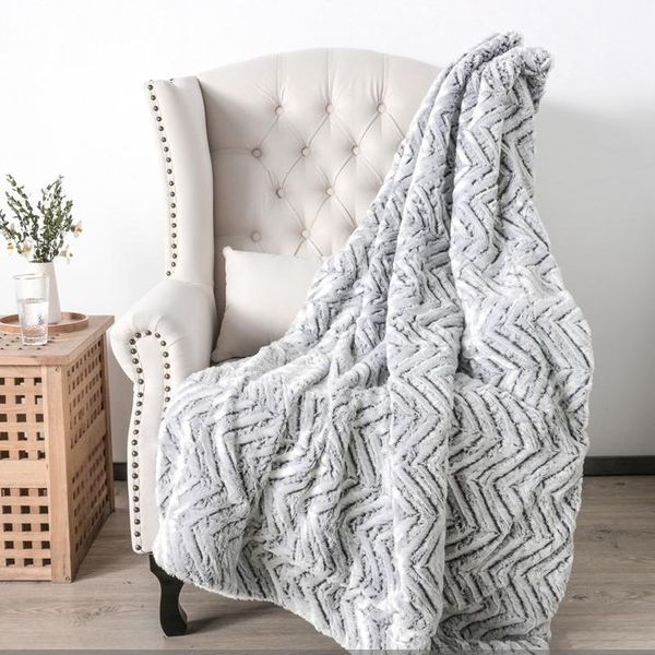 

blankets thickened double-layer lamb wool blanket imitation fur plush nap