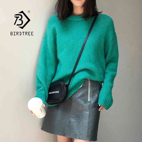 

women pullovers warm winter solid bright color sweater batwing sleeve knitted thick jumper loose casual sweaters t07520r 210419, White;black