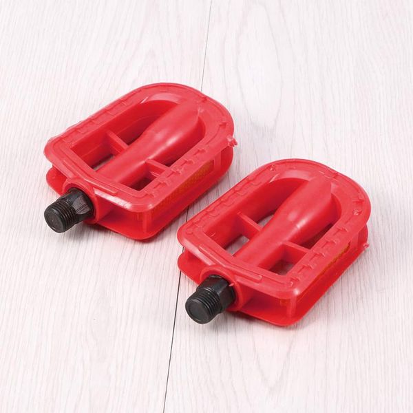 

bike pedals 2 pairs kids pedal practical children non-slip platform flat for outside outdoor (red + blue)