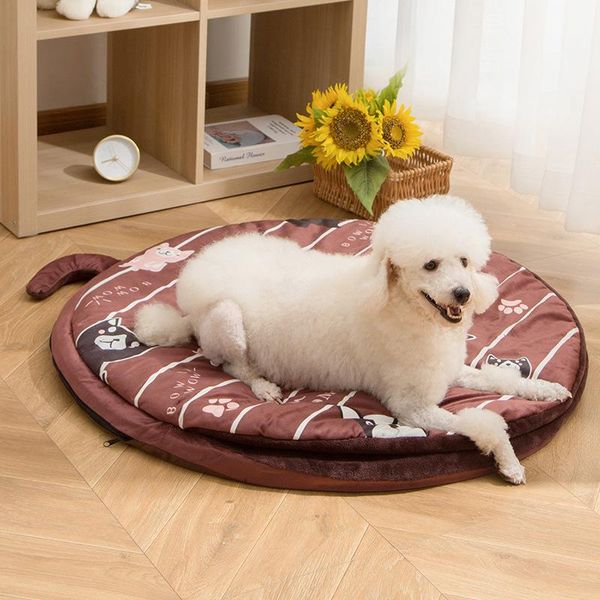 

kennels & pens dog mat basket pet bed warmer sleeping bags plush beds for small and medium cat cushion dogs mats washable big disc pad