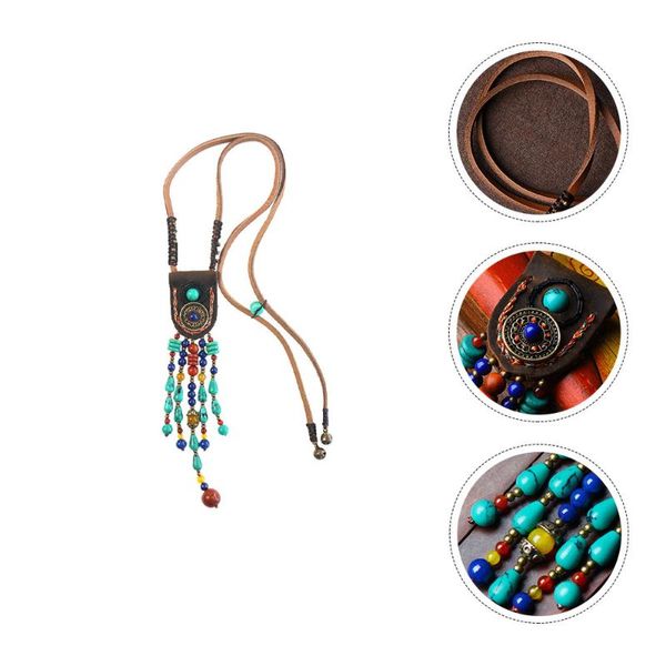 

pendant necklaces 1pc stone neck chain ethnic style necklace jewelry, Silver
