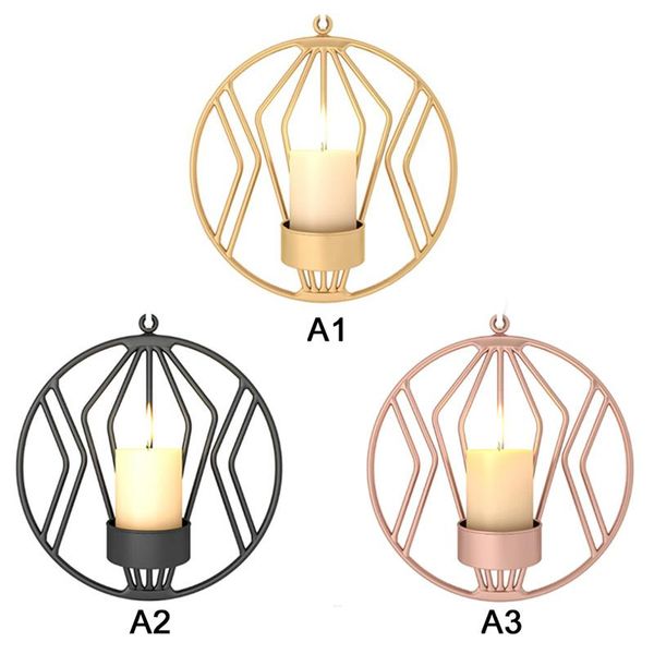 

metal candle holder wall hanging christmas ornaments festival candlestick wedding home decor holders