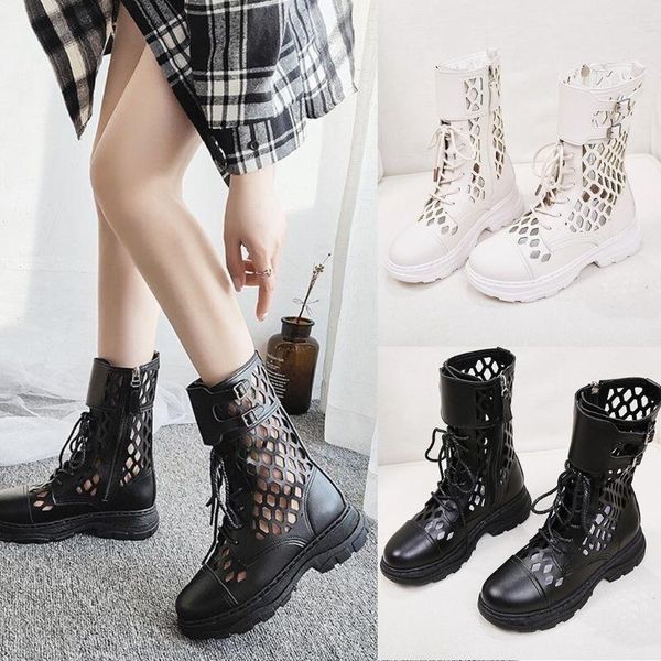 

boots 2021 summer high heels thick-heeled solidcolor women's sandals wear fashion high-heeled shoes mesh, Black