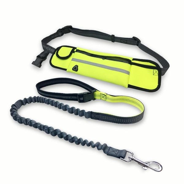 Guinzaglio per cani Running Nylon Mano liberamente Prodotti per animali domestici Collare per imbracatura Guinzaglio per jogging Vita regolabile Guinzagli Cintura per trazione Corda 210712