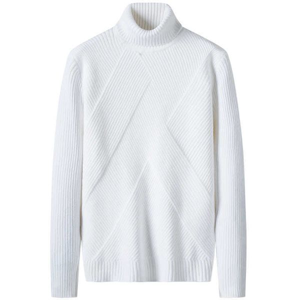 

white turtleneck sweater men winter thick warm mens weaters fashion style knitted clothes long sleeve turtlenecks oversized 3xl 210601, White;black