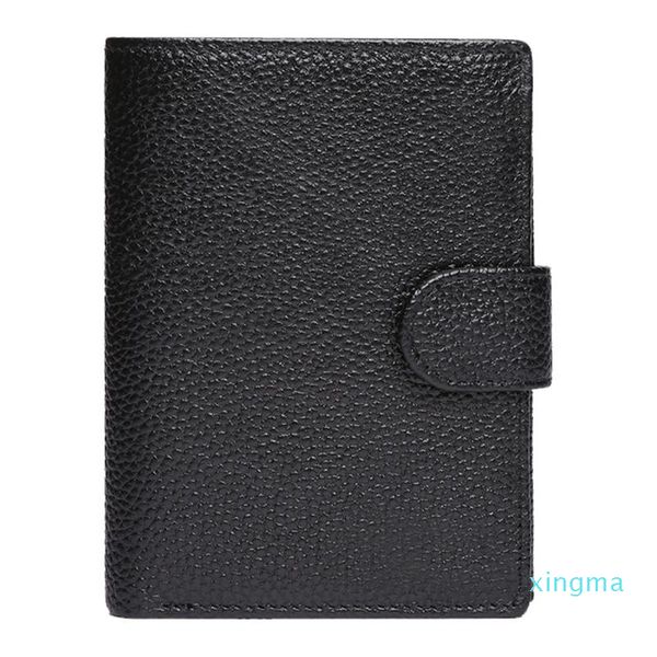 

leather short purse portable vintage zipper card holder money bag business coin pocket slim fashion handheld men wallet wallets, Red;black