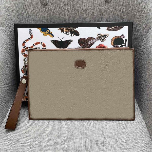 

fashion vintage canvas bag luxury designer classic gentleman flip wallet credit card bags men handbag with zipper size 30cm