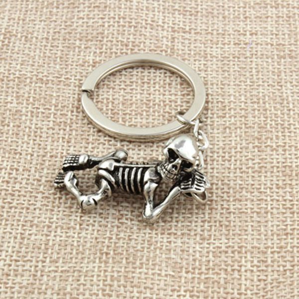 

10PC Punk Skull Pendant Keychain Vintage Skeleton Gothic Keyring For Men Women Key Chain Boys Party Car Accessory Jewelry