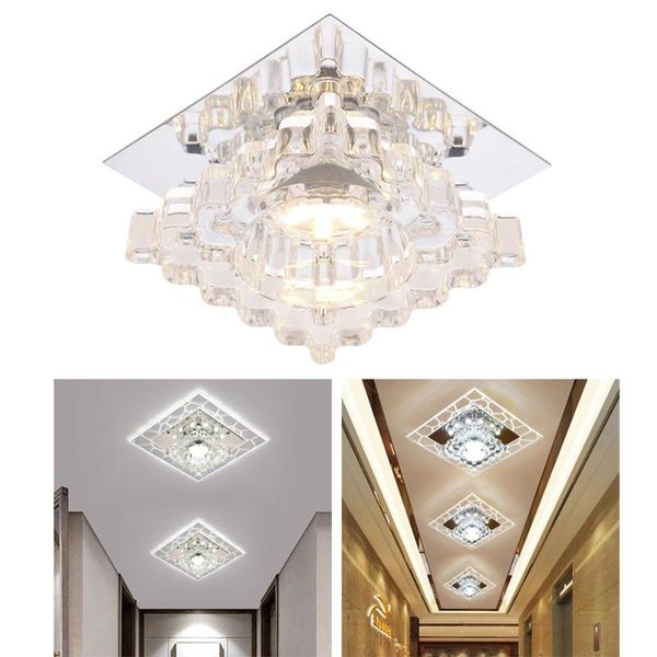 

high light square shape crystal spotlight aisle lamp ceiling led strips
