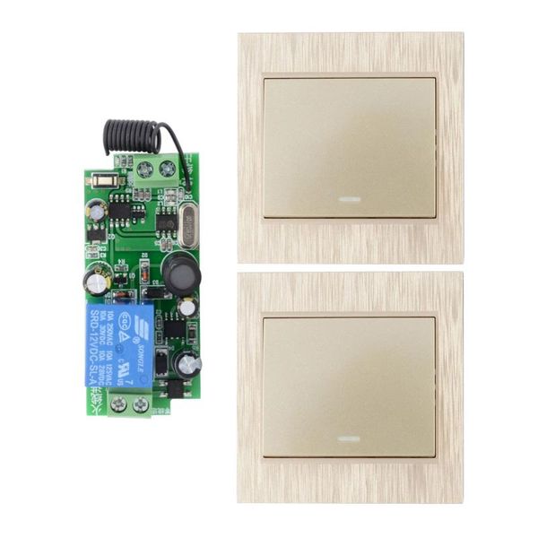 

smart home control ac 110v 220v 250v 1ch 2ch 10a rf wireless remote switch light + transmitter wall panel
