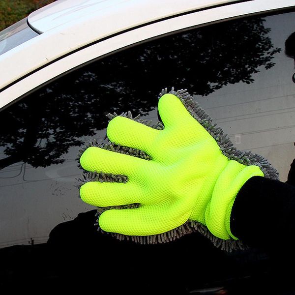 

5-finger soft car washing gloves cleaning brush for and motorbike drying towels miwashing auto tools sponge