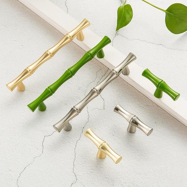 

handles & pulls bamboo design zinc alloy cabinet knobs and gold door handle kitchen furniture hardware