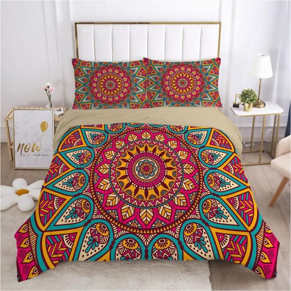 

bedding sets vintage bohemian single king  size boho mandala quilt comforter duvet cover with pillowcase bedclothes