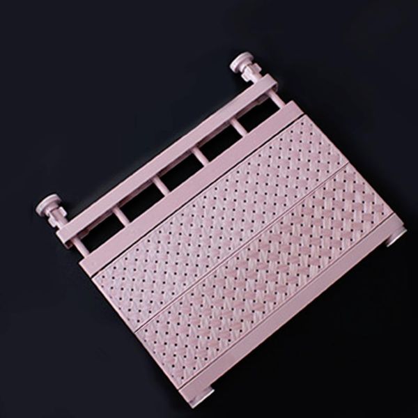 

hooks & rails retractable strong load capacity holder bathroom cabinet rack organizer no drilling storage shelf closet divider space saving