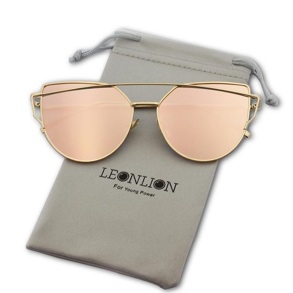 

sunglasses brand designer cat eye women vintage metal reflective glasses for mirror retro gafas, White;black
