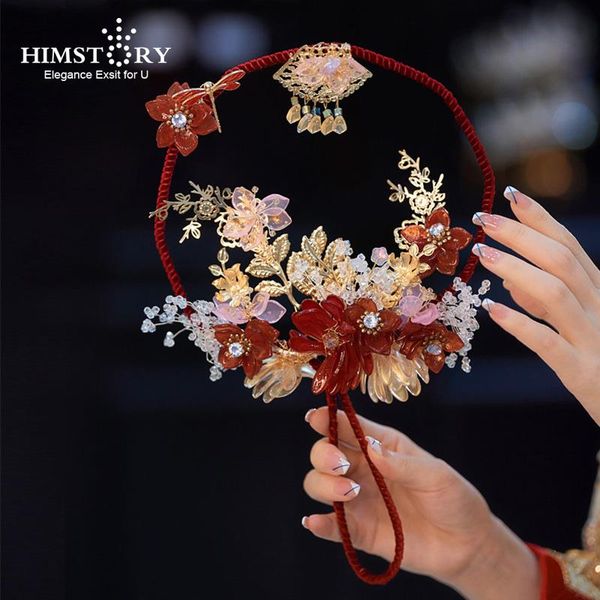 

wedding flowers himstory bride ancient chinese style fan handmade classical ethnic po props accessories flower bouquet