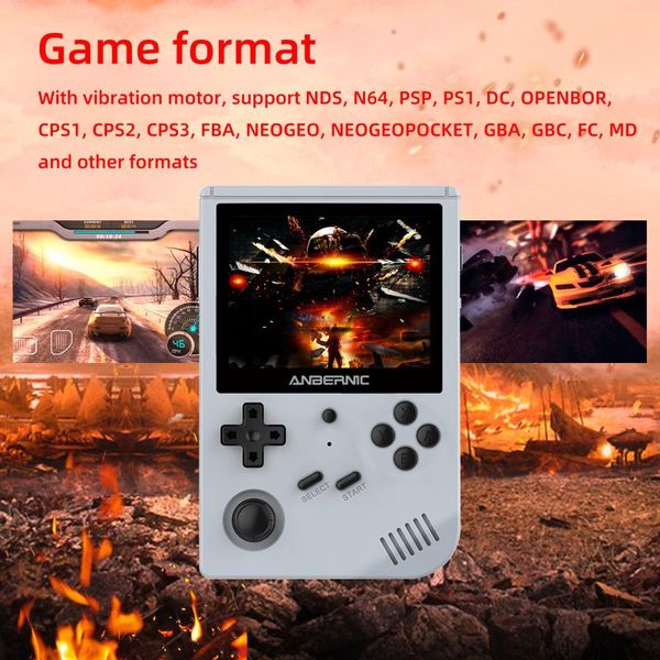 

rg351v 16gb handheld game console 3.5 inch screen retro mini portable pocket player dual tf slot + card ps gaming 2021#g players