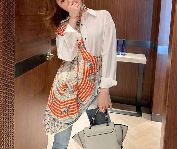 

women's cape summer women vintage compass print ladies long sleeve casual blouse female work wear office irregular shirts mf5, Black