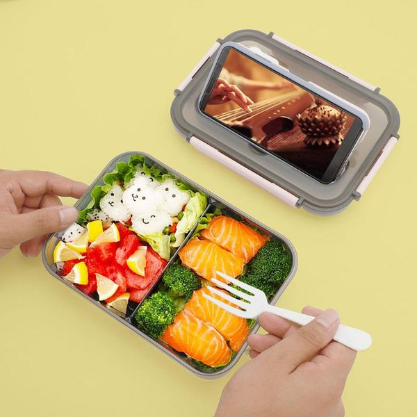 

dinnerware sets 1100/1500ml transparent lunch box for kids container storage insulated bento japanese snack breakfast boxes