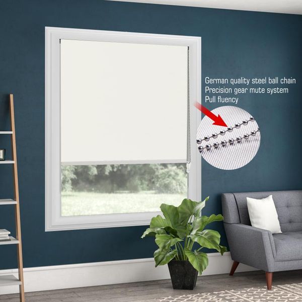 

blinds 100% blackout metal bead rope white roller thermal shade window customized