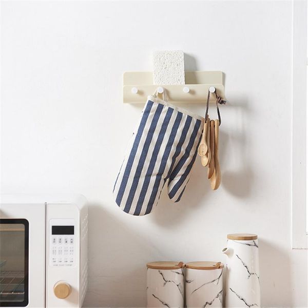 

fashionable hooks double sided adhesive wall coat towel hanging shelf punch-storage hanger bathroom organization & rails
