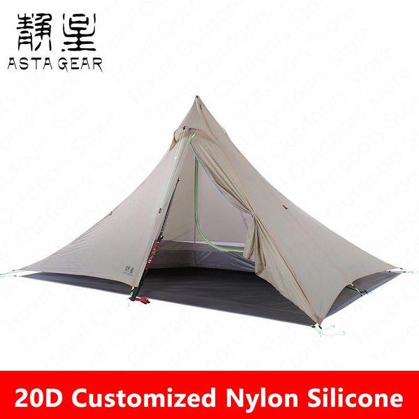 

astagear windwisper series tent outdoor camping 2 persons pyramid winter rainproof snow protection hiking tents and shelters