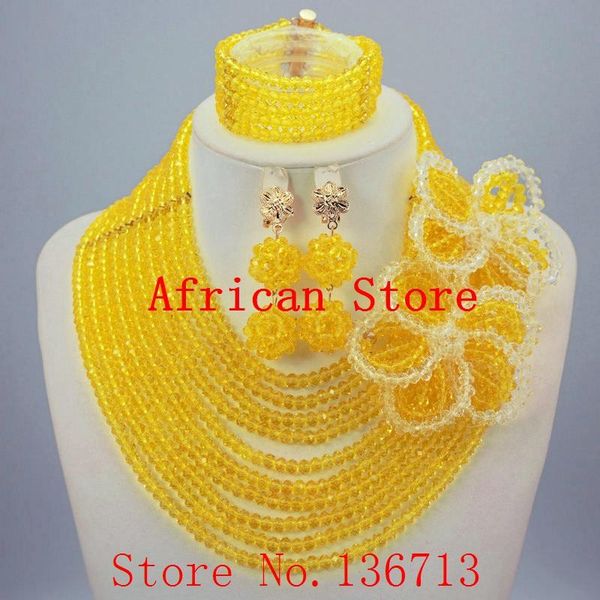 

earrings & necklace royal blue balls costume bracelet set nigerian wedding african beads bridal jewelry sets j1013-1, Silver