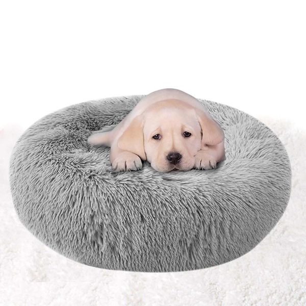 

cat beds & furniture soft plush round pet bed for cats dogs