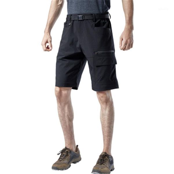 

arrival american standard men shorts solid color black outdoor cargo knee length camping climbing men's, White;black
