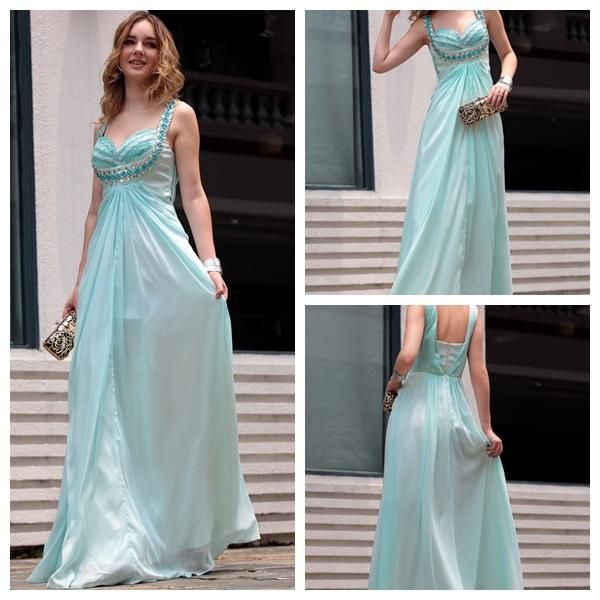 

party dresses elegent 2021 charming baby blue spaghetti strp with beading long prom, White;black