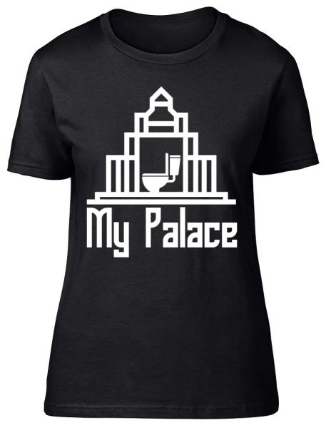 

my palace funny womens ladies fitted t-shirt tee, White;black