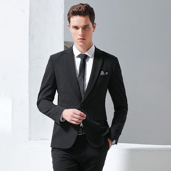 

men's suits & blazers ( jacket + vest pants ) groom wedding mensformal business suit 3 pce set stage performance social office male, White;black