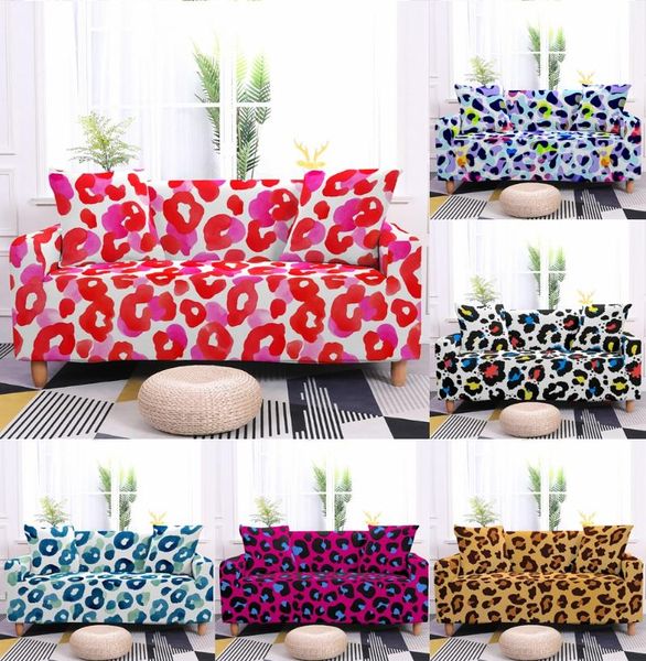 

chair covers leopard elastic sofa for living room stretch colorful graffiti couch cover slipcover airchair protector 1/2/3/4 seat