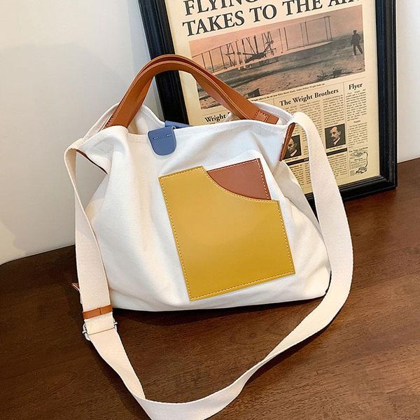 

evening bags youda stitching canvas bag large capacity girl shoulder hand pack female crossbody for women casual tote purse