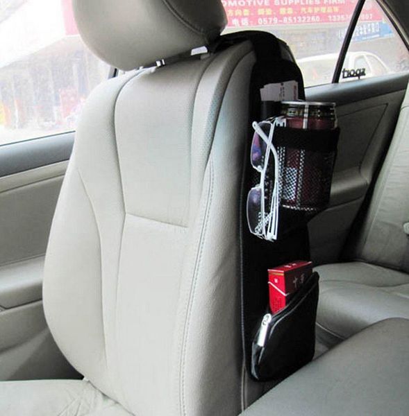 

car auto seat side storage pocket backseat organizer bag black hanging holder free