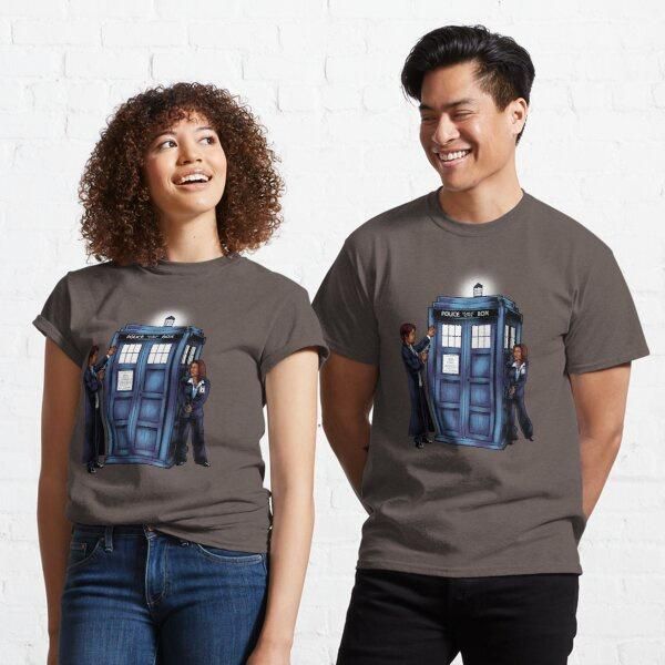 

the agents have phone box classic t-shirt men's t-shirts, White;black